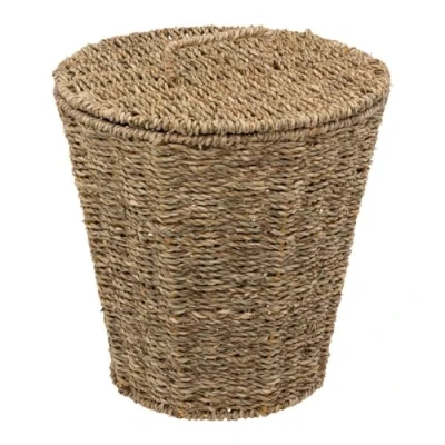 Afbeelding van Five® Ronde rieten mand Met deksel 9 liter 174717 Nestbaar, deksel, Duurzaam