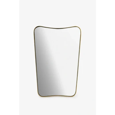 Afbeelding van Kleine Goudkleurige Hangspiegel Met Brass Omlijsting