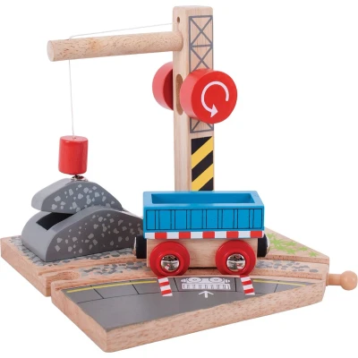 Afbeelding van Bigjigs Gravel Crane Speelgoedtreinbaan voor kinderen, Maat: One Size, Multicoloured