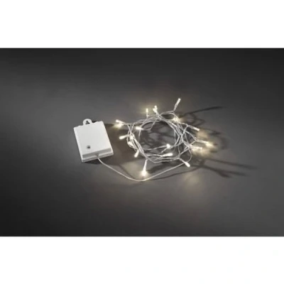 Afbeelding van Konstsmide 3724 103 Mini lichtketting Buiten werkt op batterijen Aantal lampen 20 LED Warmwit Verlichte lengte: 1.9 m Timer, Schakelaar, Schemersensor