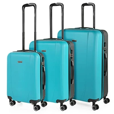 Afbeelding van ITACA trolley koffers, ABS Harde buitenbekleding, bestendig en licht. Telescopische handgreep, 2 handvatten, 4 wielen. Geïntegreerd slot. Lage kosten, klein, gemiddeld, groot