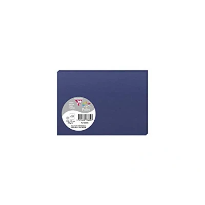 Afbeelding van Clairefontaine 1368C pakket met 25 afzonderlijke kaarten formaat C6 11 x 15,5 cm 210 g/m² kleur nachtblauw uitnodigingskaarten voor gebeurtenissen en match serie Pollen premium papier glad