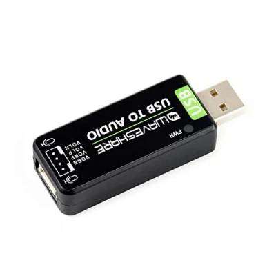 Afbeelding van Waveshare USB Sound Card Audio Module Externe Converter Onboard Microfoon en Speaker Header voor Raspberry Pi/Jetson Nano Driver Free Recording Playback Plug and Play