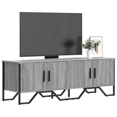 Afbeelding van Tv meubel 122x34x41 cm bewerkt hout grijs sonoma eikenkleurig