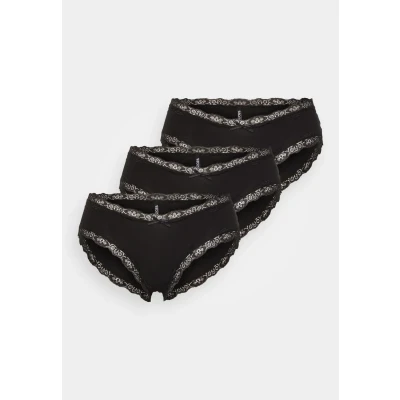 Afbeelding van Pieces Pcnola LOW CUT Hipster 3 PACK Slip, Dames, Maat: Small, Black