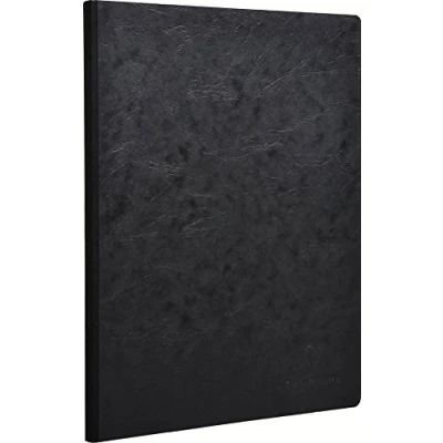 Afbeelding van Clairefontaine 791461C Notitieboek, A4, gelinieerd linnen, met rand, 96 vellen, zwart