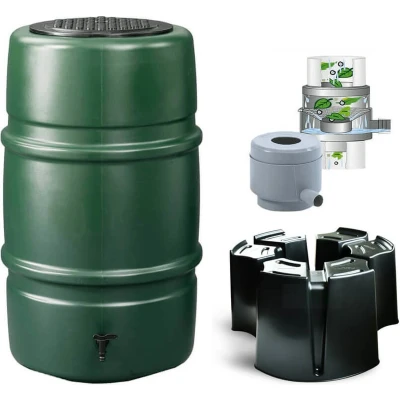 Afbeelding van Regentonset Harcostar 227 L Groen + Voet Vulautomaat &amp; Afsluiter
