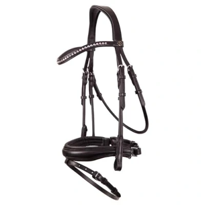 Image de BR Bride Southam Bridon Muserolle Noir/Argent Full