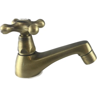 Afbeelding van PB klassieke fonteinkraan met sterknop koud water laag model brons 1208956902
