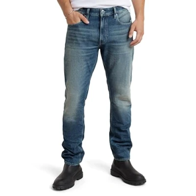 Image de G STAR Jean droit Mosa pour homme, Bleu (Antique Faded Lago Blue D23692 d434 g354), 29W / 30L
