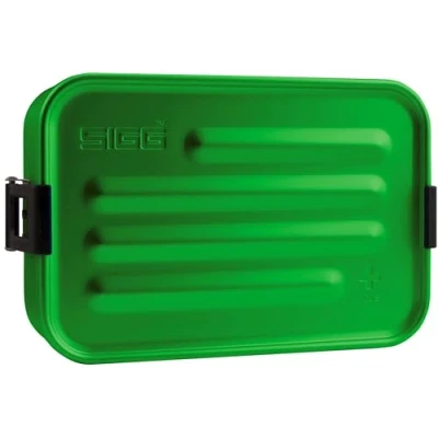 Image de SIGG Metal box Plus S unch Vert 0.8 L, boîte bento moderne avec assiette en silicone intégrée, à repas légère compartiments