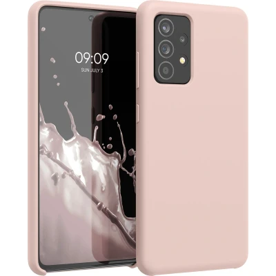 Afbeelding van kwmobile telefoonhoesje geschikt voor Samsung Galaxy A52 / 5G A52s Hoesje met siliconen coating Smartphone case in mat oudroze