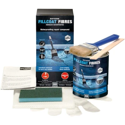 Afbeelding van Mathys fillcoat vezels waterproofing reparatiekit 1 liter, donkergrijs, set