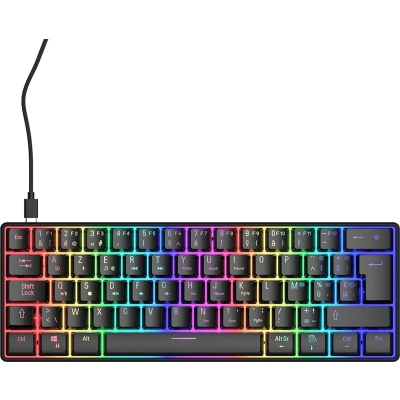 Afbeelding van Qware Gaming toetsenbord San Jose Mechanical Azerty Zwart (qw Gmk 6700be)