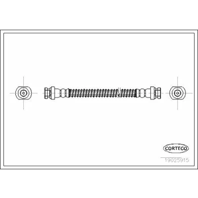 Afbeelding van CORTECO 19025915 Remslang voor en achter 260