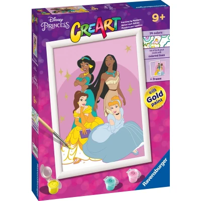 Afbeelding van Ravensburger CreArt Disney Princesses Schilderen op nummer voor kinderen