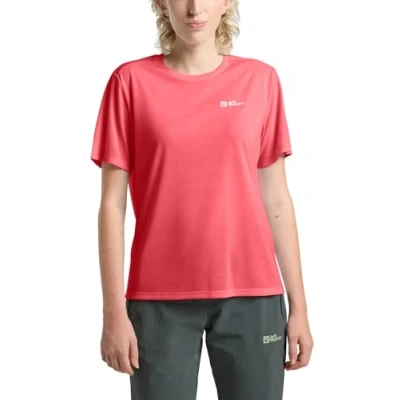 Afbeelding van Jack Wolfskin Sport Tshirt, Dames, Maat: XL, Sunset coral