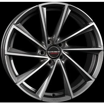 Afbeelding van BORBET 5 gat 18duim 112mm lichtmetalen Velg VTX grafiet vooraan gepolijst 496497