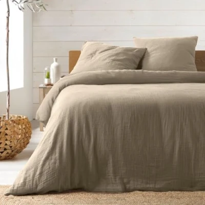Afbeelding van KGS Beddengoed van katoengaas, 220 x 240 cm, verschillende kleuren (zand)