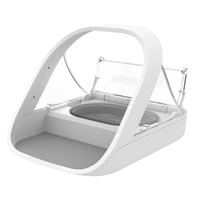 Afbeelding van Surefeed Microchip Petfeeder Voerbak Kattenvoerbak 23x31x21.5 cm Wit