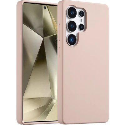 Afbeelding van Accezz Hoesje Geschikt voor Samsung Galaxy S25 Ultra Siliconen Liquid Silicone Backcover Roze