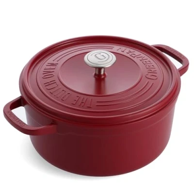 Afbeelding van Greenpan Featherweights Stoofpot Met Keramische Antikleeflaag Deksel Red 26cm