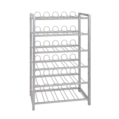 Afbeelding van HAKU Möbel wijnrek aluminium, metaal maat: L 54 cm x H 90 D 31 cm, stijl: modern