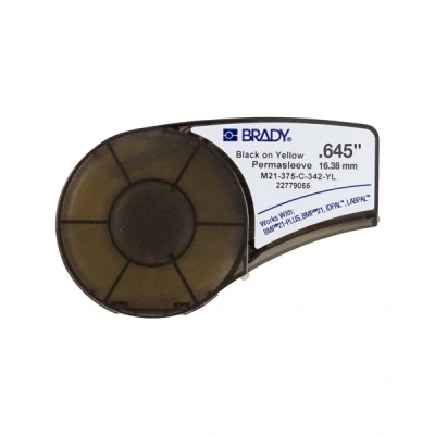 Image de M210 LAB Brady M21 375 C 342 YL ruban thermorétractable noir sur jaune 16,38 mm x 2,10 m (d&#039;origine)