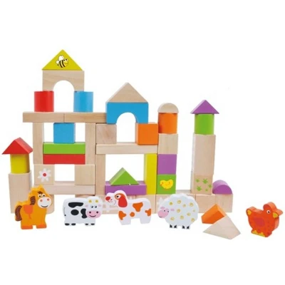 Afbeelding van Simply For Kids Houten Blokken En Dieren 50 Delig