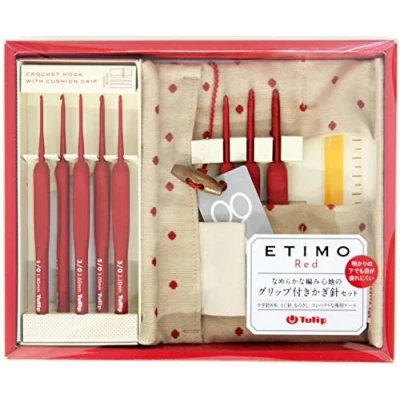 Afbeelding van Tulip Etimo Red haaknaalden set softgrip