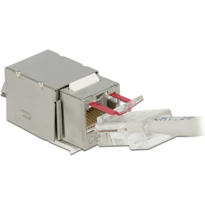Afbeelding van STP CAT6 Gigabit Keystone module RJ45 (beveiligd) LSA (toolless) / metaal