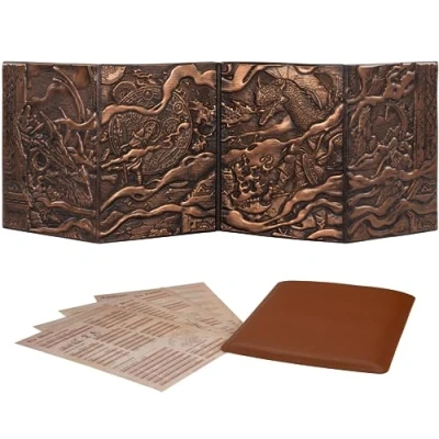 Afbeelding van Dungeons &amp; Dragons DM Screen 5e D&amp;D Dungeon Master 3D Kunstleer met aanpasbare inzetstukken DND Game Accessoires