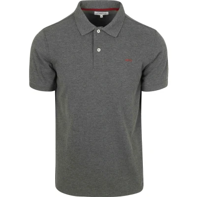 Afbeelding van McGregor Piqué Polo Antraciet maat M heren met Regular fit Pasvorm Katoen Suitable Herenkleding Poloshirt
