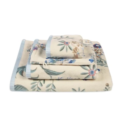 Afbeelding van Pip Studio Secret Garden Handdoek 55x100 cm Set van 3 White Blue