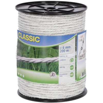 Afbeelding van Ako Classic Afrasteringskoord 200m x 6mm Wit