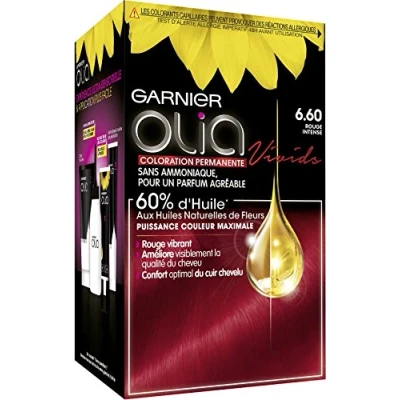 Afbeelding van Garnier Olia Permanente haarkleur, zonder ammoniak, met natuurlijke bloesemoliën, zwart (1,0)