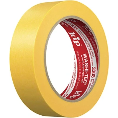 Afbeelding van Kip 3308 Washi Tape Geel 30mm per rol