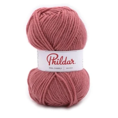 Afbeelding van Phildar Phil Charly wolbol, 50 g breiwol 100% acryl naald nr. 4 kleur oudroze