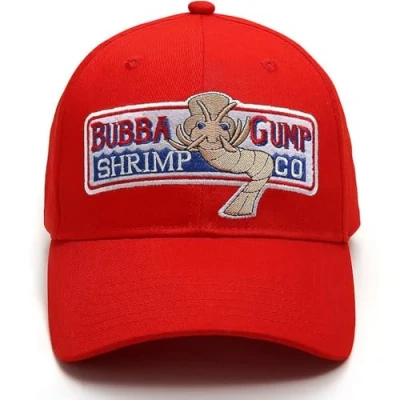 Afbeelding van Himozoo Bubba Gump Verstelbare Honkbalpet Shrimp Co. Bos geborduurde kostuumhoeden, Rood