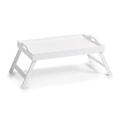Afbeelding van Dienblad/serveerblad wit op poten mdf hout 56 x 35 cm Ontbijt bed