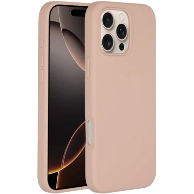 Afbeelding van Accezz Hoesje Geschikt voor iPhone 16 Pro Max Siliconen Liquid Silicone Backcover MagSafe Roze