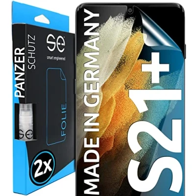 Afbeelding van s.e 2 stuks Samsung Galaxy S21 Plus displaybeschermfolie Full Screen Positioneringshulp S21+ pantserfolie transparant alternatief voor screenprotector