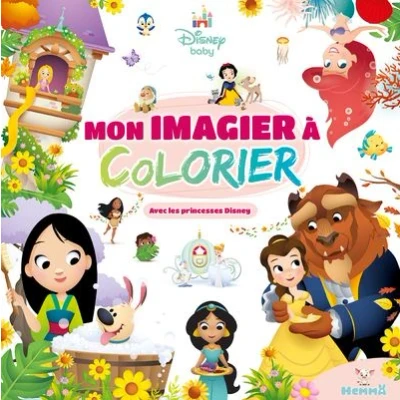 Image de Disney Baby Mon imagier à colorier avec les princesses