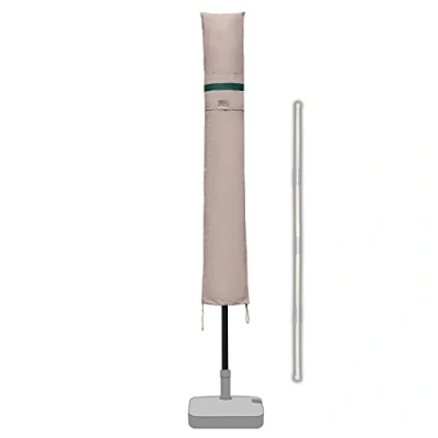 Afbeelding van Parasol beschermhoes met staaf, afdekhoezen voor 200 cm / x 150 125 tuinscherm, afdekking balkonscherm, 100% polyester, waterdicht, kaki