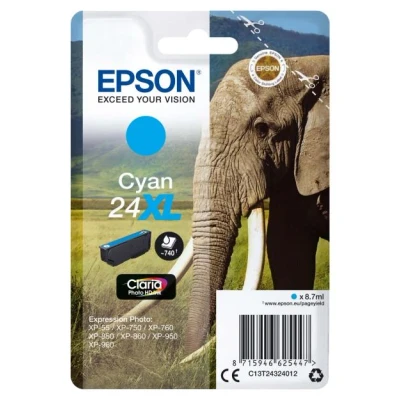 Image de Cartouche d&#039;encre Epson Série Eléphant 24 XL Cyan