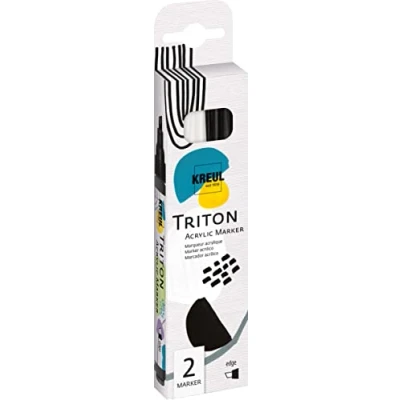 Afbeelding van KREUL Acrylstiften SOLO, 2 delige set, zwart en wit