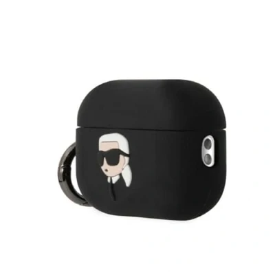 Afbeelding van Karl Lagerfeld KLAP2RUNIKK AirPods Pro 2 cover zwart/zwart Siliconen Head 3D