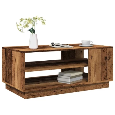 Afbeelding van vidaXL Salontafel 102x55x43 cm bewerkt hout oud houtkleurig