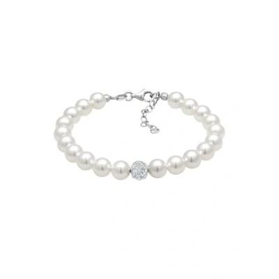 Afbeelding van Elli Pearl Classic Armband whitecoloured, Dames, Maat: 18, White coloured