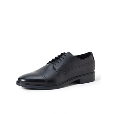 Afbeelding van Geox Gladwin Veterschoenen, Heren, Maat: 45, Black Leer